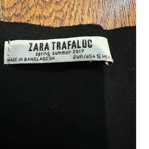 Zara Trafaluc Knit V Neck Shift Dress – Black, Size Small Minimalist Chic - Picture 5 of 8